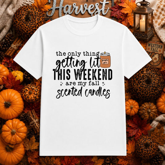 The Only Thing Getting Lit This Weekend – Humor DTF Transfer – by Ink Rush – Premade Transfers – Apparel, Crafting Supplies