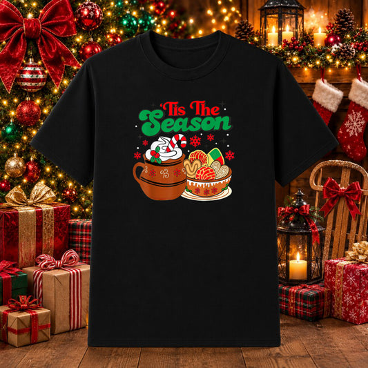 Tis The Season for Cafecito & Conchas – Mexican Christmas DTF Transfer – by Ink Rush – Premade Transfers – Mexican Culture...