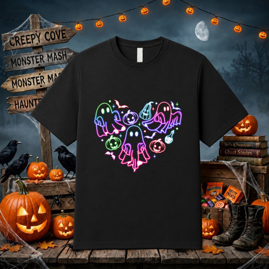 Trick or Treat Ghost & Pumpkin – Halloween DTF Transfer – by Ink Rush – Premade Transfers – DTF Transfers, Apparel Decor