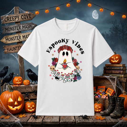 TRICK OR TREAT Ghost & Pumpkin – Halloween DTF Transfer – by Ink Rush – Premade Transfers – DTF Transfers, Apparel Decoration