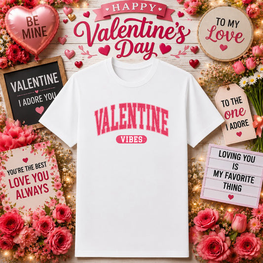 VALENTINES VIBES – Apparel DTF Transfer – by Ink Rush – Premade Transfers – Apparel DTF, Heat Press Transfers