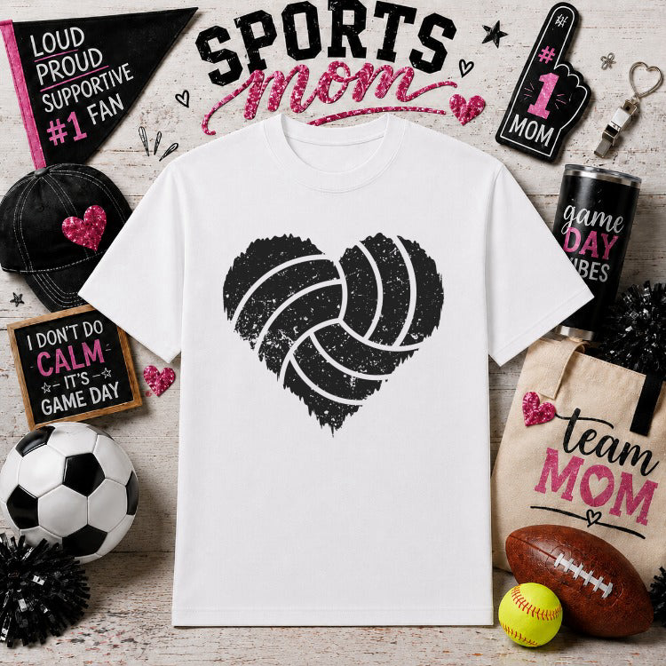 VOLLEYBALL MOM – Sports Gameday DTF Transfer – by Ink Rush – Premade Transfers – Sports Mom, Gameday