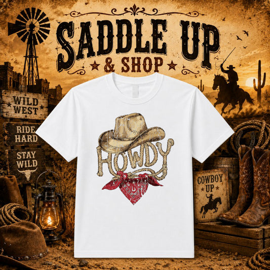 Western EST. 1888 Cowboy Hat & Boots – Western DTF Transfer – by Ink Rush – Premade Transfers – Western, Apparel Decor