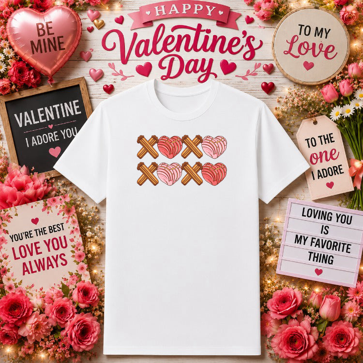 XOXO – Valentine's Apparel DTF Transfer – by Ink Rush – Premade Transfers – Apparel Decoration, Custom T-shirts